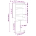 Aparador alto madera de ingeniería roble ahumado 70x35x180 cm