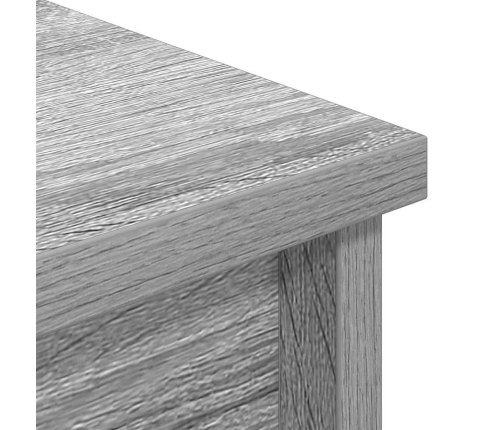 Aparador alto madera de ingeniería gris Sonoma 70x35x180 cm