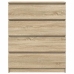 Aparador roble Sonoma 80x35x99 cm madera de ingeniería