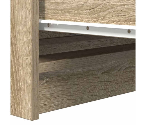 Aparador roble Sonoma 80x35x99 cm madera de ingeniería