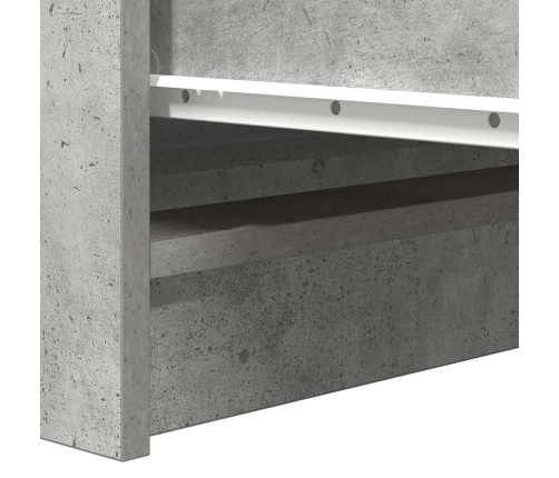 Aparador de madera de ingeniería gris hormigón 100x35x99 cm