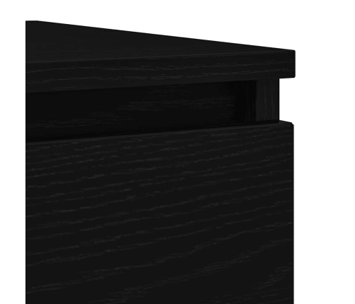 Aparador de madera de roble negro 100x35x76 cm