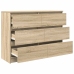 Aparador de madera contrachapada roble sonoma 100x35x76 cm