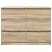 Aparador de madera contrachapada roble sonoma 100x35x76 cm