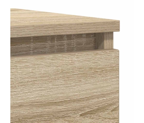 Aparador de madera contrachapada roble sonoma 100x35x76 cm