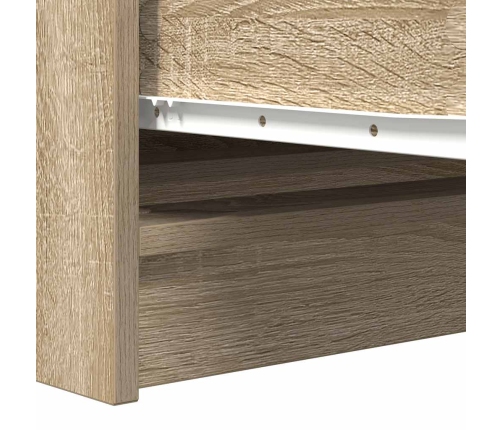 Aparador de madera contrachapada roble sonoma 100x35x76 cm