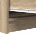 Aparador de madera contrachapada roble sonoma 100x35x76 cm