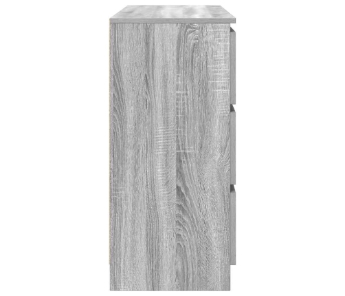 Aparador de madera de ingeniería gris sonoma 100x35x76 cm