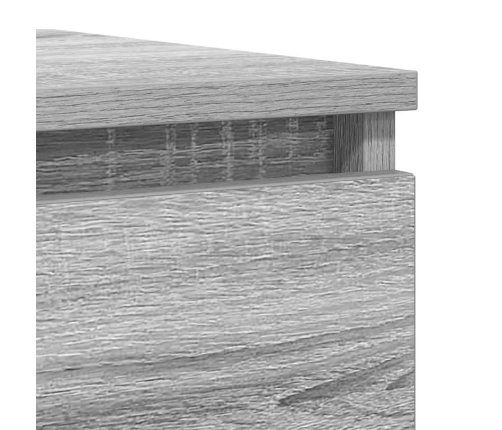 Aparador de madera de ingeniería gris sonoma 100x35x76 cm