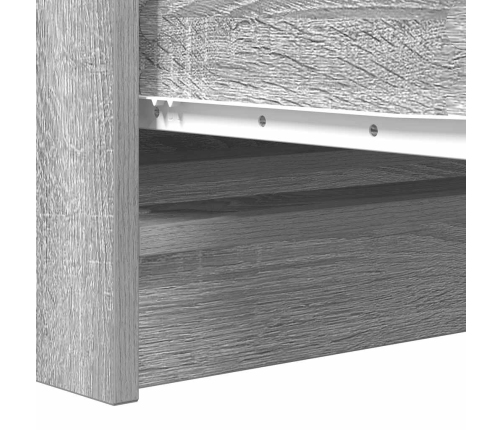 Aparador de madera de ingeniería gris sonoma 100x35x76 cm