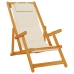 Silla de playa plegable con reposabrazos crema