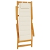 Silla de playa plegable con reposabrazos crema