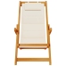 Silla de playa plegable con reposabrazos crema