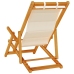 Silla de playa plegable con reposabrazos crema