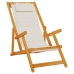 Silla de playa plegable con reposabrazos gris claro