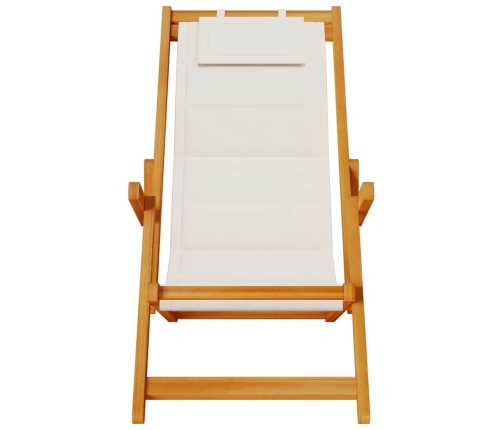 Silla de playa plegable con reposabrazos gris claro