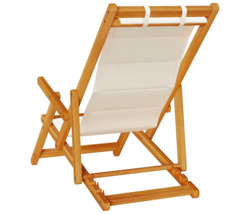 Silla de playa plegable con reposabrazos gris claro