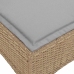 Taburetes de jardín con cojines 2 uds beige 55x55x36 cm