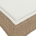 Taburetes de jardín con cojines 2 uds beige 55x55x36 cm