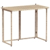 Mesa de jardín plegable ratán sintético beige 90x51x75 cm