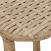 Mesa de jardín plegable ratán sintético beige 90x51x75 cm