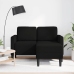 Sofá de 2 plazas con chaise longue en forma L negra 125cm