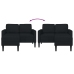 Sofá de 2 plazas con chaise longue en forma L negra 125cm