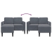 Sofá de 2 plazas con chaise longue en forma L gris oscuro 125cm