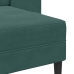 Sofá de 2 plazas con chaise longue forma L verde oscuro 125 cm