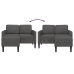 Sofá de 2 plazas con chaise longue en forma L gris oscuro 125cm