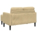 Sofá de 2 plazas con chaise longue en forma L verde gris 125 cm