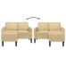 Sofá de 2 plazas con chaise longue en forma L verde gris 125 cm
