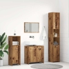 Juego de muebles de baño 4 piezas madera ingeniería envejecida