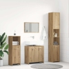 Juego de muebles baño 4 piezas madera ingeniería roble artisan