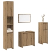 Juego de muebles baño 4 piezas madera ingeniería roble artisan