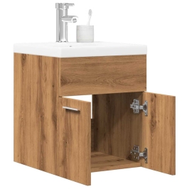 Juego de muebles baño 2 piezas madera ingeniería roble artisan