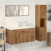 Juego de muebles baño 4 piezas madera ingeniería roble artisan