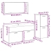 Juego de muebles de baño 4 piezas madera ingeniería envejecida