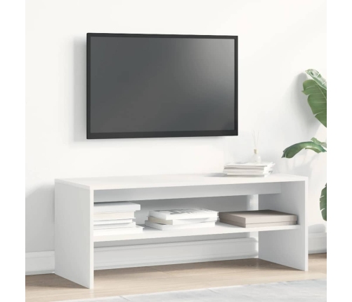 Mueble para TV madera contrachapada blanco 100x40x40 cm