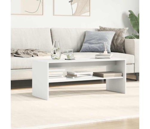 Mueble para TV madera contrachapada blanco 100x40x40 cm