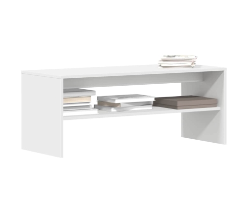 Mueble para TV madera contrachapada blanco 100x40x40 cm