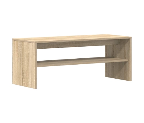 Mueble de TV madera contrachapada color roble 100x40x40cm