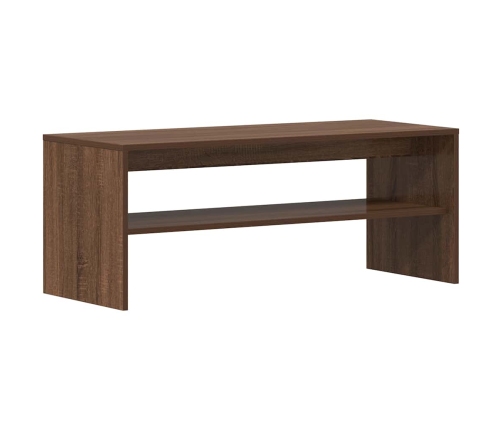 Mueble de TV madera contrachapada roble marrón 100x40x40 cm