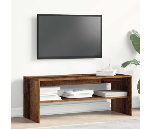 Mueble para TV madera contrachapada madera vieja 100x40x40 cm