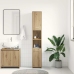 Armario de baño madera ingeniería roble artisan 30x30x183,5 cm