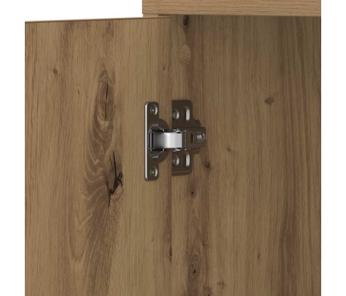 Armario de baño madera ingeniería roble artisan 30x30x183,5 cm