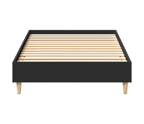 Estructura de cama sin colchón madera negra 100x200 cm