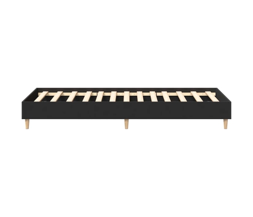 Estructura de cama sin colchón madera negra 100x200 cm