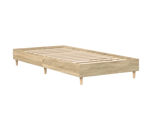 Estructura de cama sin colchón madera roble Sonoma 100x200 cm