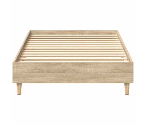 Estructura de cama sin colchón madera roble Sonoma 100x200 cm